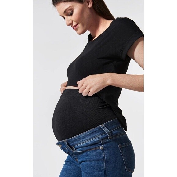 BLANQI Maternity Belly Support Zipper-Less Pull-on Skinny Jeans Women’s Size 12 - Picture 3 of 13